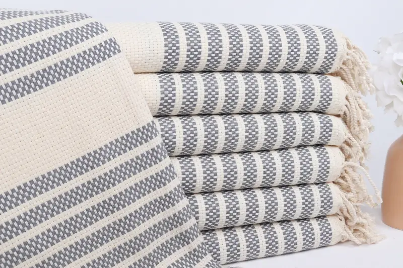 Personalized Beach Towel, Personalized Turkish Towel, Girls Weekend Favors, Custom Gift, Mother Of The Groom Gift, 70x40 Cotton Striped Towel - 1