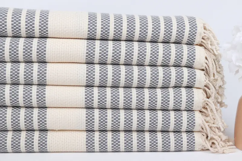 Personalized Beach Towel, Personalized Turkish Towel, Girls Weekend Favors, Custom Gift, Mother Of The Groom Gift, 70x40 Cotton Striped Towel - 3