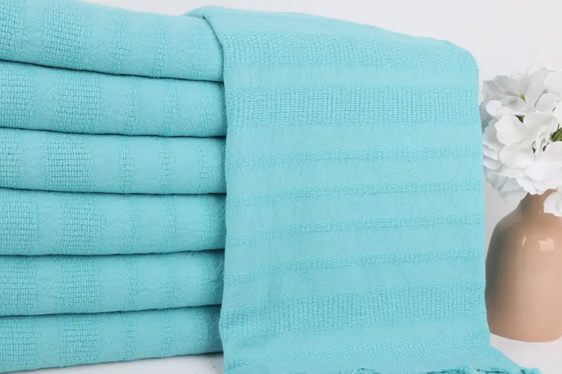 68x36 Cotton Stonewashed Striped Towel, Handmade Gift, Monogrammed Beach Towel, Bachelorette Party Gifts, Organic Beach Towel, Cotton towel - 2
