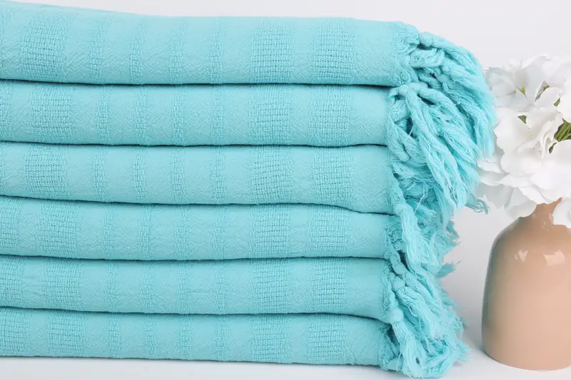 68x36 Cotton Stonewashed Striped Towel, Handmade Gift, Monogrammed Beach Towel, Bachelorette Party Gifts, Organic Beach Towel, Cotton towel - 3