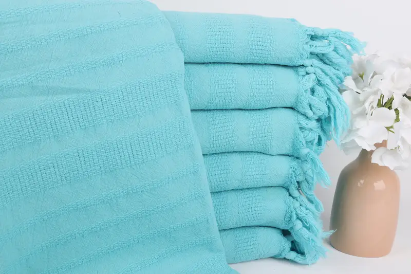 68x36 Cotton Stonewashed Striped Towel, Handmade Gift, Monogrammed Beach Towel, Bachelorette Party Gifts, Organic Beach Towel, Cotton towel - 1