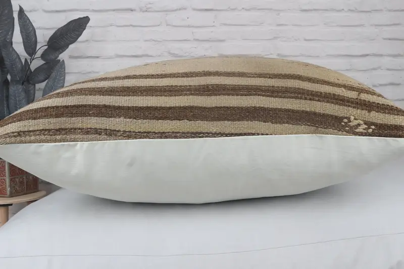 Pillow Sham, Vintage Pillow, Gift Pillow, 32x32 Beige Cushion Case, Interior Designer Pillow, Outdoor Patio Pillow Case - 6