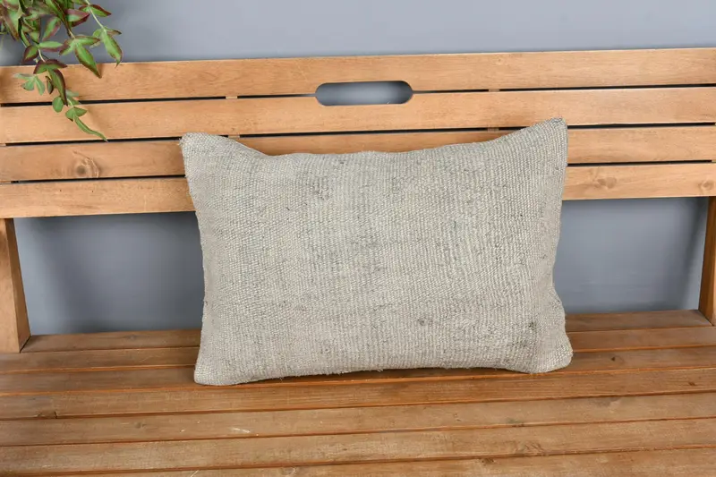 Outdoor Cushion, 16x24 Beige Pillow Sham, Vintage Kilim Throw Pillow, Vintage Pillow, Cushion Case, Throw Kilim Pillow, Southwestern Cushion Case - 6