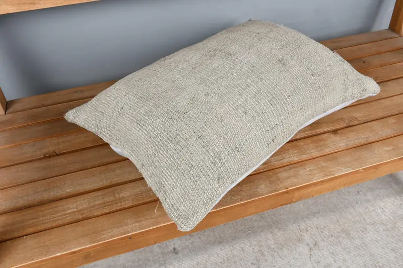 Outdoor Cushion, 16x24 Beige Pillow Sham, Vintage Kilim Throw Pillow, Vintage Pillow, Cushion Case, Throw Kilim Pillow, Southwestern Cushion Case - 2