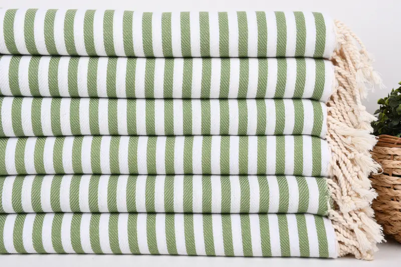 Thin towel, Spa Gift, Custom Beach Towels, Luxury Turkish peshtemal beach towel, 70x40 Cotton Striped Towel, Guest Towel, Fouta towel, Hammam towel - 3