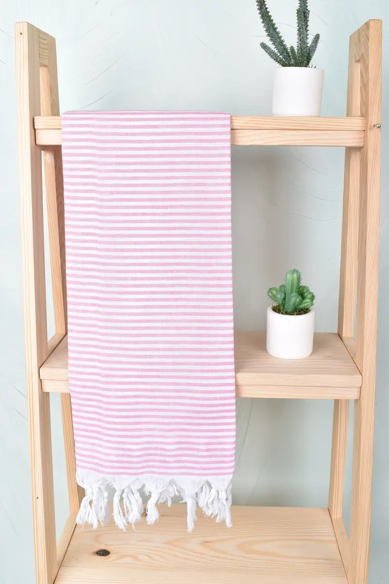 68x36 Cotton Striped Towel, Luxury Turkish peshtemal beach towel, Turkish towel, Monogrammed Beach Towel, Gift For Bride, Monogram Turkish Towel - 8