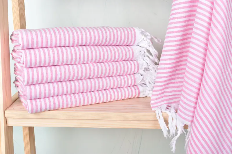 68x36 Cotton Striped Towel, Luxury Turkish peshtemal beach towel, Turkish towel, Monogrammed Beach Towel, Gift For Bride, Monogram Turkish Towel - 1