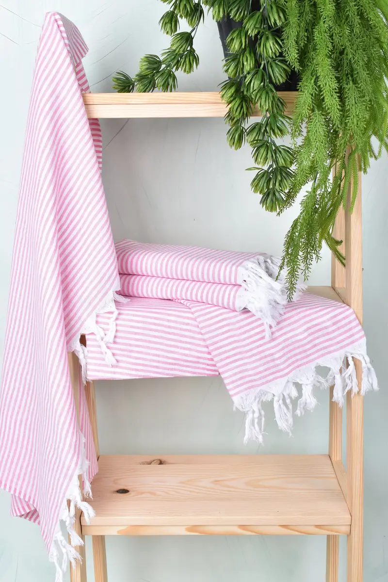 68x36 Cotton Striped Towel, Luxury Turkish peshtemal beach towel, Turkish towel, Monogrammed Beach Towel, Gift For Bride, Monogram Turkish Towel - 6