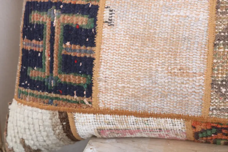 Vintage Kilim Pillow Cushion Cover, Cushion Cover, Kilim Pillow Cover, Kilim Cushion Sham, 16x43 Orange Pillow Sham, Boho Pillow - 3