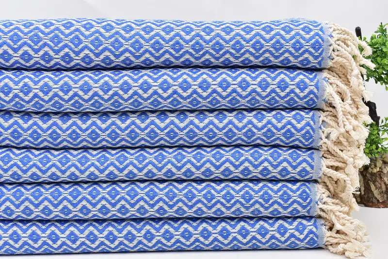 Gym Towel, Beach Size Towel, 70x40 Cotton Diamond Towel, Bath towel, Luxury towel, Wedding Hand Made Gift, Turkish Towel USA, Gift For Best Friend - 3
