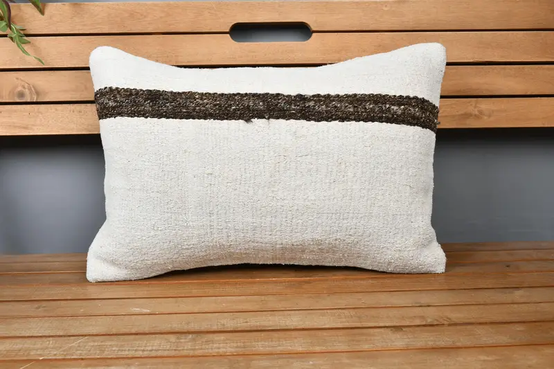 16x24 Beige Pillow Sham, Farmhouse Pillow Cover, Pillow Sham, Interior Designer Pillow, Pillow for Sofa, Gift Pillow, One Of A Kind Cushion - 6