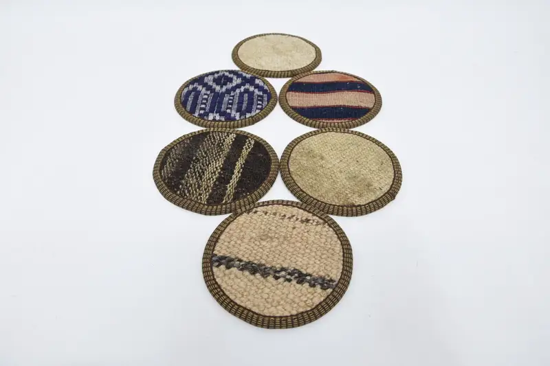 Bohemian Round Coaster, Brown and Bronze Coaster