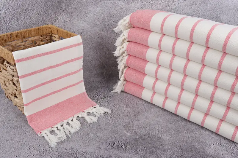 Monogram Hand Towel, Wedding Hand Made Gift, Turkish Tea Towel, 36x18 Cotton Striped Towel, Custom Hand Towel, Gift For Her, Customized Towels - 3