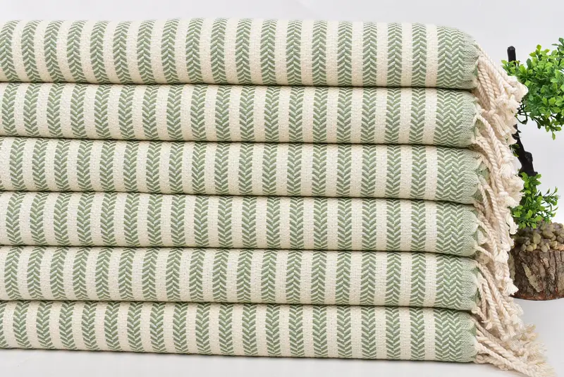 Turkish Towel Hand Towel, Personalized Turkish Towel, 40x18 Cotton Chevron Towel, Turkish Towel Monogram, Personalized Gifts, Wedding Favors - 3
