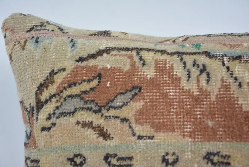 Pillow Cover, Antique Pillows, 16x24 Beige Pillow Case, Kilim Cushion Sham, Kilim Pillow, Outdoor Patio Cushion Cover, Seat Cushion Case - 2