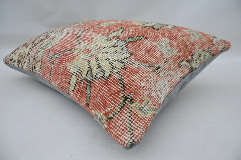 Farmhouse Pillow Case, 16x24 Red Pillow Case, Handmade Kilim Cushion, Throw Kilim Pillow, Kilim Pillow Cover, Cushion, Farmhouse Cushion - 6
