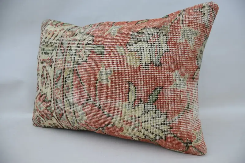 Farmhouse Pillow Case, 16x24 Red Pillow Case, Handmade Kilim Cushion, Throw Kilim Pillow, Kilim Pillow Cover, Cushion, Farmhouse Cushion - 3
