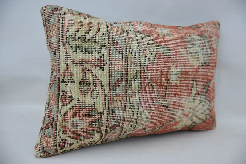 Farmhouse Pillow Case, 16x24 Red Pillow Case, Handmade Kilim Cushion, Throw Kilim Pillow, Kilim Pillow Cover, Cushion, Farmhouse Cushion - 2