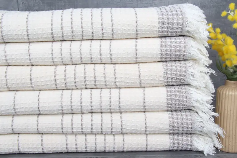 Gym Towel, Kitchen Towel, Embroidery Towel, Personalized Gift, 40x20 Cotton Waffle Towel, Wedding Gift Ideas, Custom Turkish Towel, Bridesmaid Gifts - 1