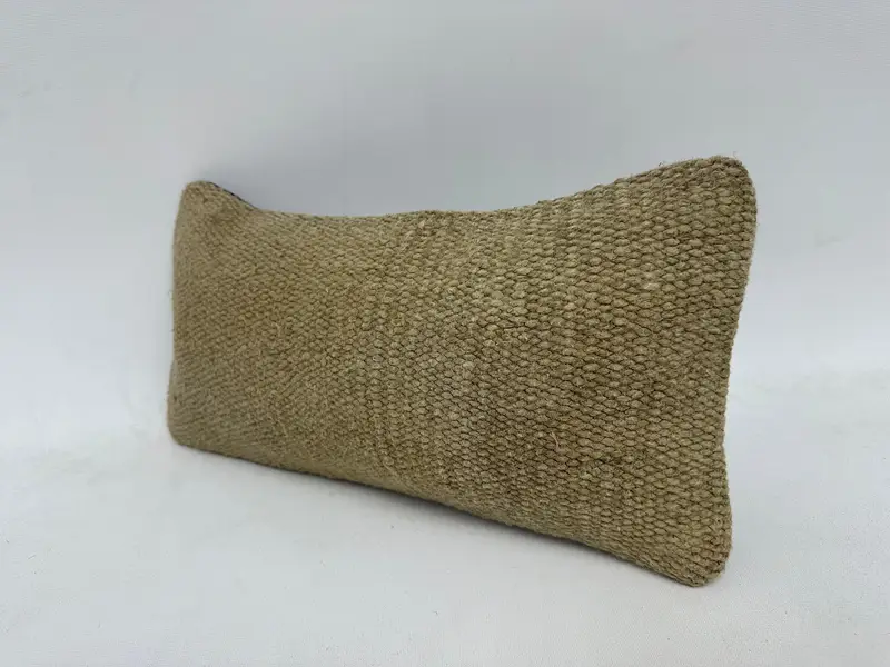 Boho Pillow Sham Cover, Wholesale Pillow Sham, 8x16 Beige Cushion, Pillow Sham, Vintage Kilim Throw Pillow, Ethnic Throw Cushion, Antique Pillows - 4