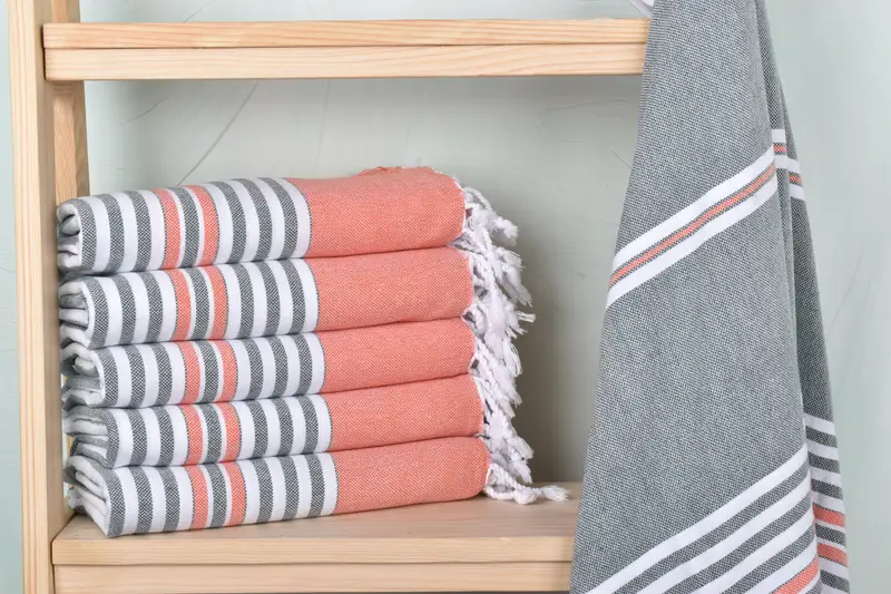68x40 Cotton Striped Towel, Lightweight towel, Anniversary Gift For Her, Spa Gift Towel, Peshtemal Towel, Custom Name Towel, Absorbent Turkish towel - 2