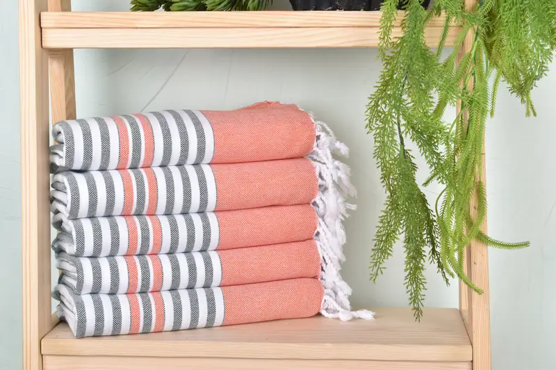 68x40 Cotton Striped Towel, Lightweight towel, Anniversary Gift For Her, Spa Gift Towel, Peshtemal Towel, Custom Name Towel, Absorbent Turkish towel - 1