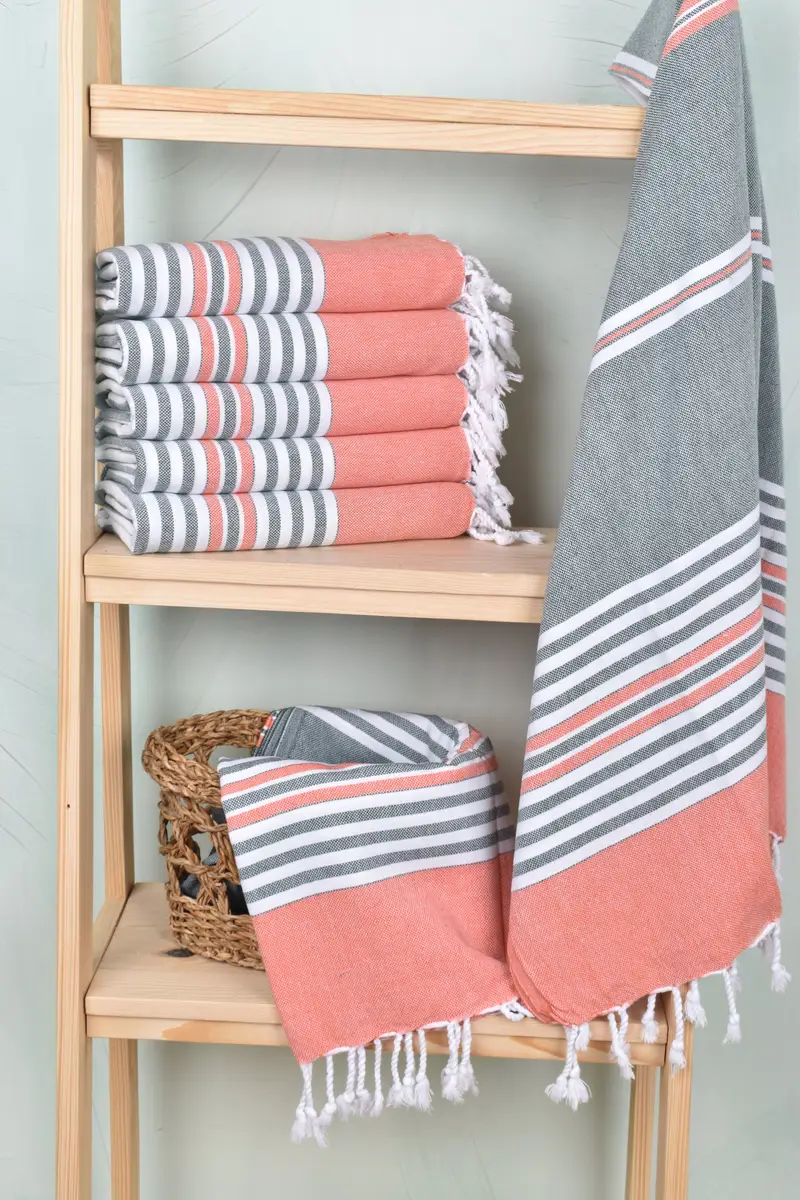 68x40 Cotton Striped Towel, Lightweight towel, Anniversary Gift For Her, Spa Gift Towel, Peshtemal Towel, Custom Name Towel, Absorbent Turkish towel - 3
