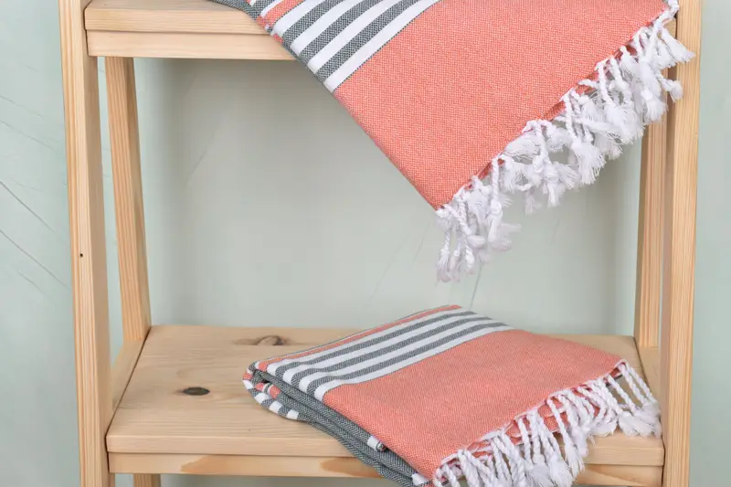 68x40 Cotton Striped Towel, Lightweight towel, Anniversary Gift For Her, Spa Gift Towel, Peshtemal Towel, Custom Name Towel, Absorbent Turkish towel - 5