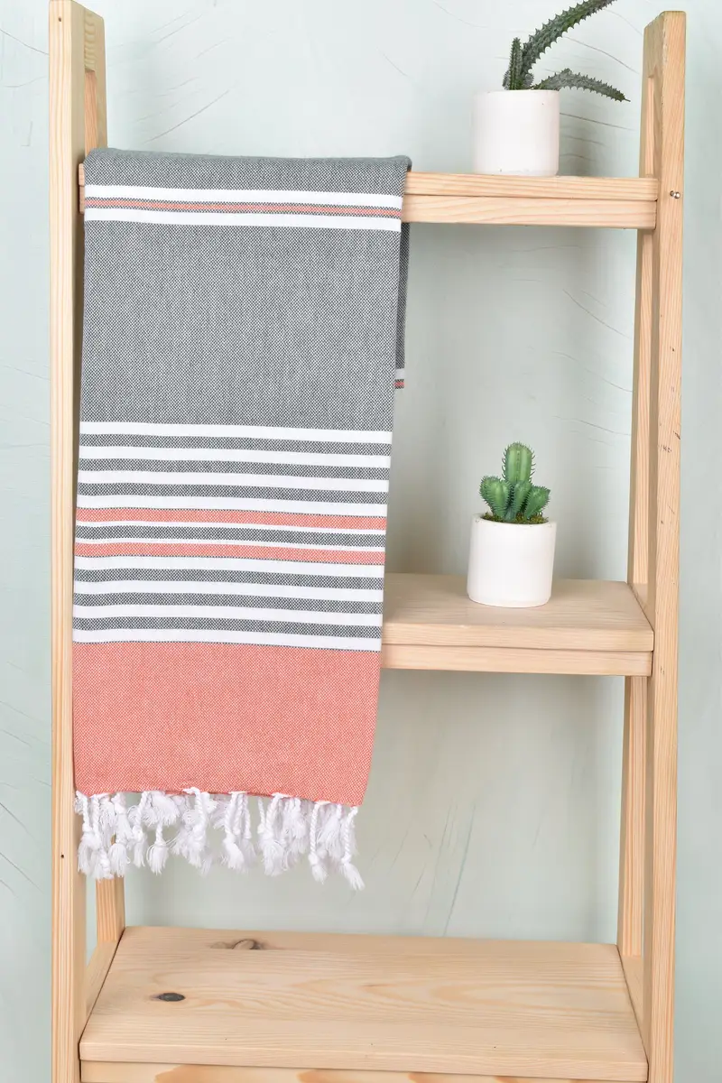 68x40 Cotton Striped Towel, Lightweight towel, Anniversary Gift For Her, Spa Gift Towel, Peshtemal Towel, Custom Name Towel, Absorbent Turkish towel - 8