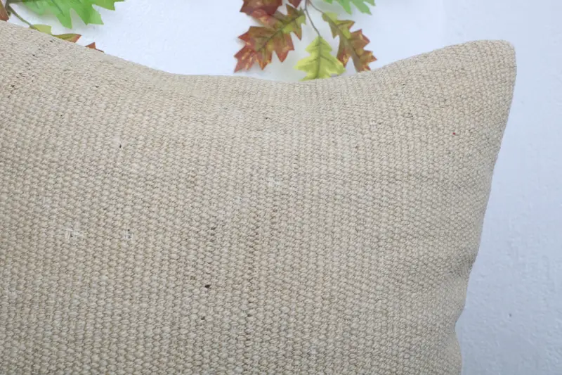 20x20 Beige Cushion Case, Floor Cushion, Pillow Sham, Throw Kilim Pillow, Pillow for Sofa, Decorative Pillow Sham, Kilim Pillow - 5
