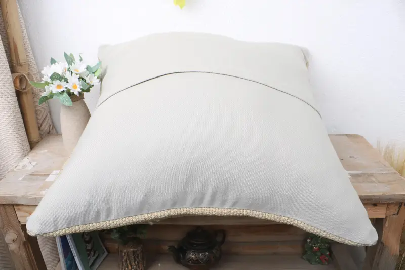 20x20 Beige Cushion Case, Floor Cushion, Pillow Sham, Throw Kilim Pillow, Pillow for Sofa, Decorative Pillow Sham, Kilim Pillow - 7