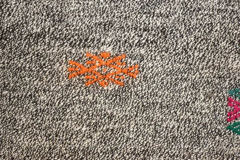 Handmade Kilim Cushion, Pillow for Couch, Ethnical Kilim Rug Pillow, 24x24 Orange Pillow Case, Cushion Cover, Armchair Cushion Cover - 3