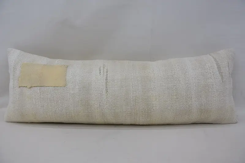 Gift for Him Throw Cushion Case, 12x36 inch Moroccan White Pillow - 1