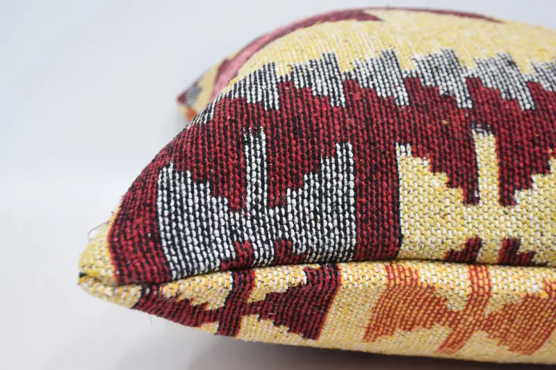Home Decor Pillow, Rustic Pillow, Crochet Pattern Cushion, 20x28 Red Pillow Sham, Cushion Case, Vintage Pillow, Vintage Kilim Pillow - 5