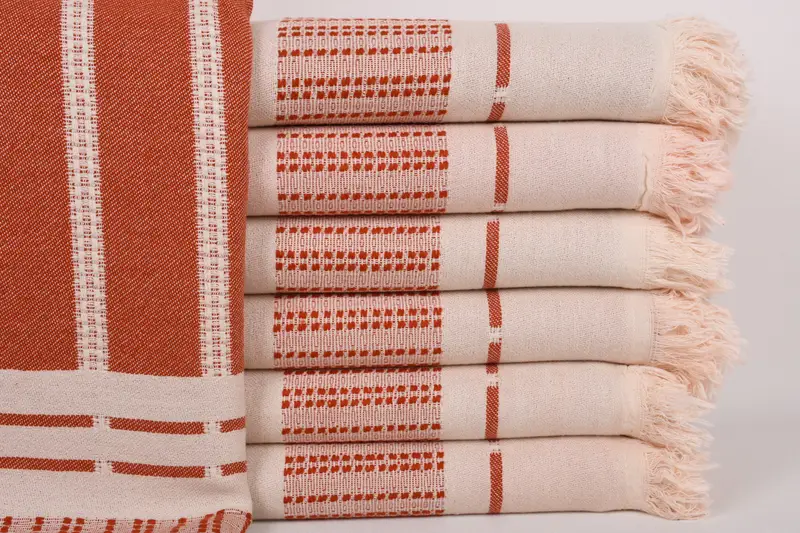 Wedding Towel, Handwoven Turkish Towel, Personalize Gift, Bridal Shower Favors, Turkish beach towel, Quick-dry peshtemal, 68x36 Cotton Striped Towel - 1
