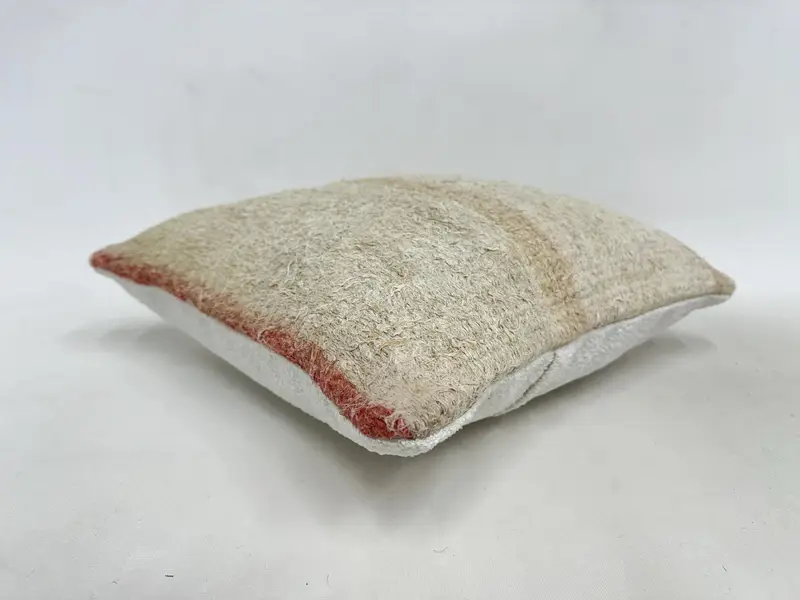 16x16 Beige Pillow Case, Cushion Case, Neutral Cushion Case, Outdoor Throw Cushion, Boho Pillow, Pillow for Sofa, Handmade Kilim Cushion - 6