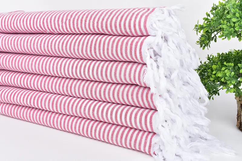 Bridal Shower Favors, Monogram Beach Towel, 68x36 Cotton Striped Towel, Gifts For Him, Bridesmaid Proposal Gift, Handmade Turkish hammam towel - 3