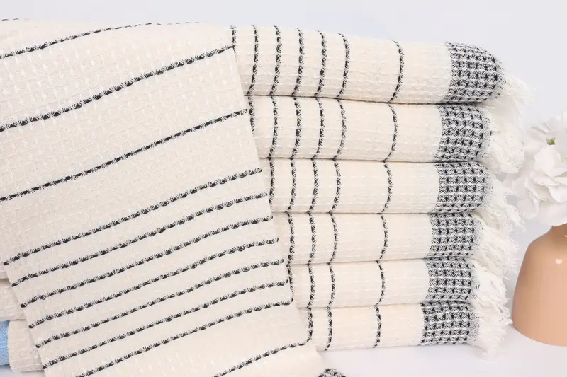 Small Bath Towels, Wedding Shower Gift, Kitchen Towel, Turkish Hand Towel, Bridesmaid Gift, Xmas Gifts, Organic Towel, 40x20 Cotton Waffle Towel - 1