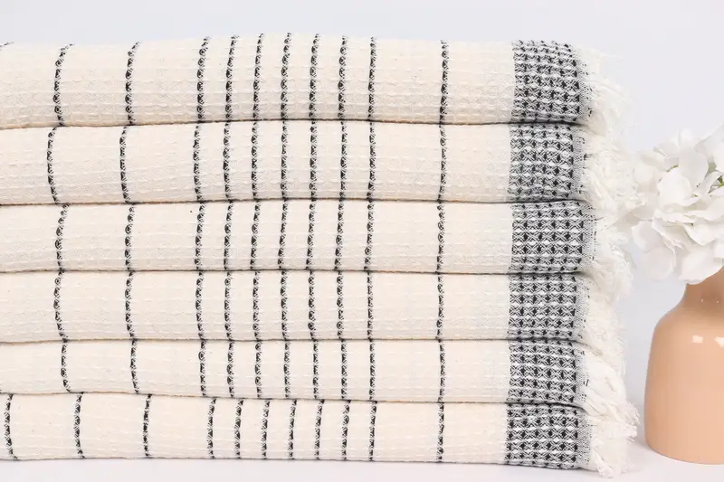 Small Bath Towels, Wedding Shower Gift, Kitchen Towel, Turkish Hand Towel, Bridesmaid Gift, Xmas Gifts, Organic Towel, 40x20 Cotton Waffle Towel - 3