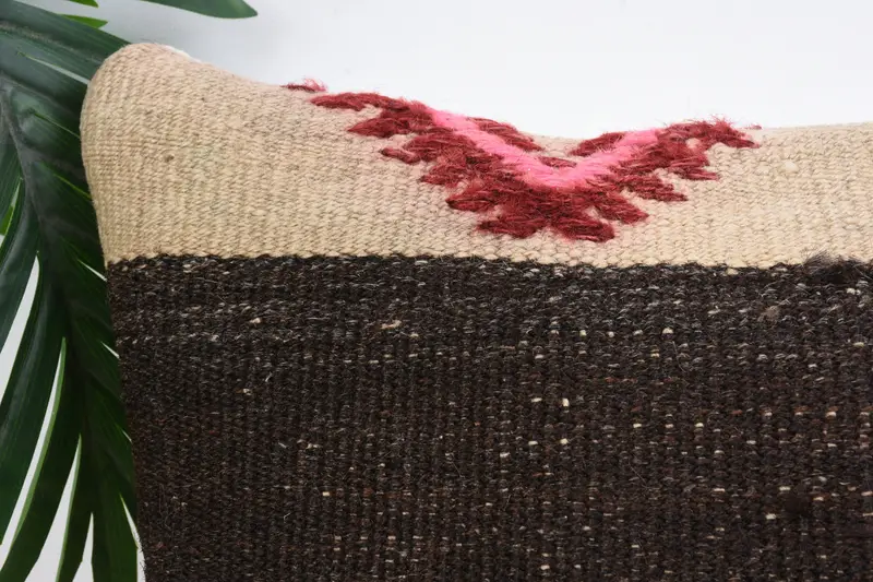 Vintage Kilim Throw Pillow, Handmade Kilim Cushion, 12x12 Brown Pillow Case, Sofa Bolster Pillow, Sofa Pillow Sham, Home Decor Pillow, Cushion - 2