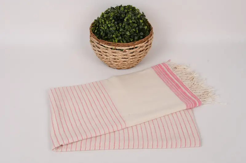 Housewarming Gift, Handmade Gift, Eco-friendly Turkish peshtemal towel, Home Decor Gifts, 68x36 Cotton Striped Towel, Yoga Towel, Peshtemal Towel - 4