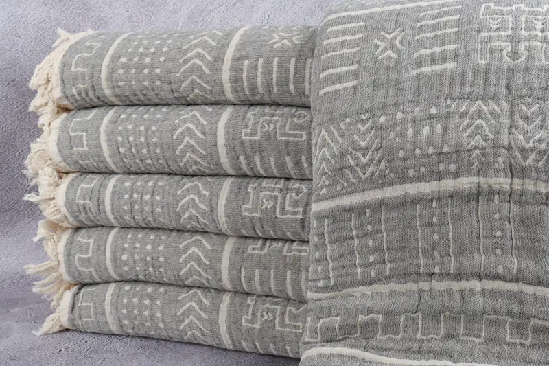 Gift For The Home Decor, Handmade Gift, 92x80 Cotton Ethnic Design Towel, Woven Throw Blanket, Custom Wedding Gifts, Bridal Shower Gift - 1