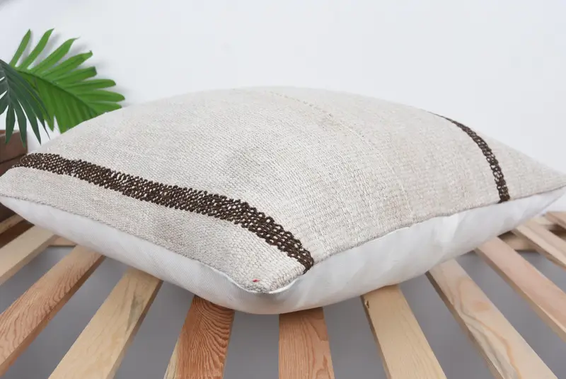 Cushion Cover, Gift Pillow, Patio Cushion Cover, Pillow for Couch, Ikat Pillow Cover, 20x20 Beige Cushion, Boho Pillow Sham Cover - 6