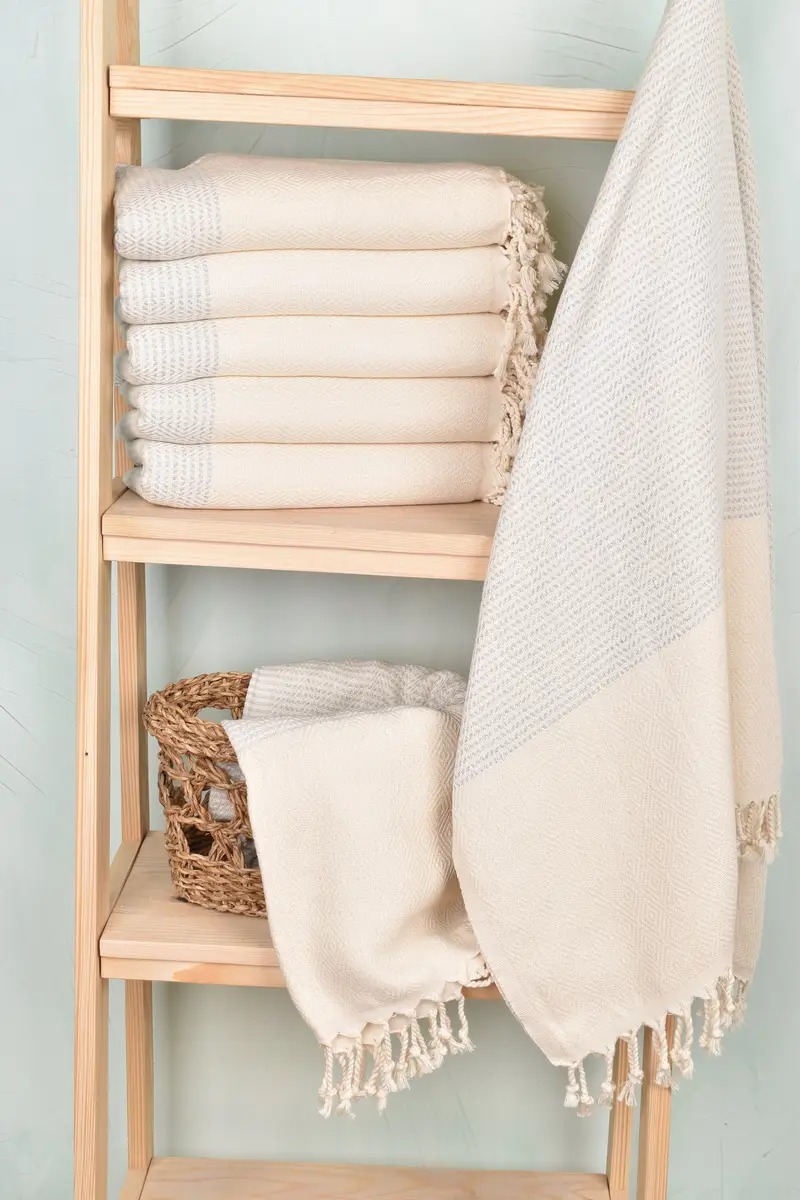 Custom Gifts, Bridal Shower Gift, Quick-dry peshtemal, 70x40 Cotton Diamond Towel, Personalized Wedding Gift, Spa Towel, Customized Turkish Towel - 3