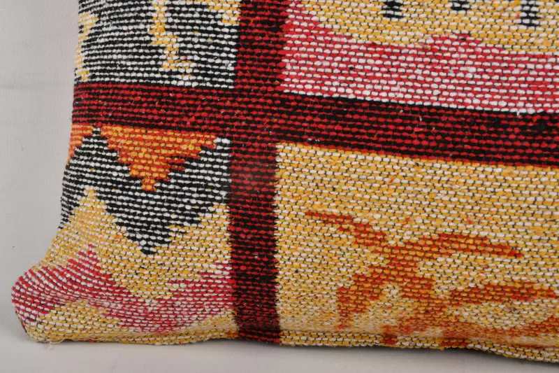 Bolster Throw Pillow Case, 12x24 Yellow Pillow Cover, Antique Pillows, Vintage Kilim Pillow, Interior Designer Pillow, Pillow Sham - 4