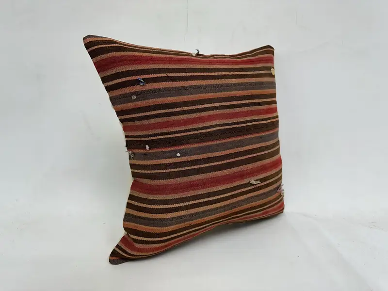 Antique Pillows, Tapestry Cushion Cover, Tapestry Pillow Case, 20x20 Brown Cushion, Pillow Case, Interior Designer Pillow, Turkish Pillow - 3