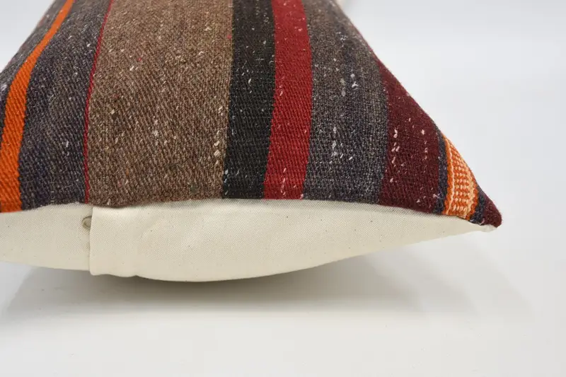12x24 Brown Pillow Cover, Cushion Cover, Farmhouse Pillow Sham, Gift Pillow, Ethnical Kilim Rug Pillow, Boho Pillow, Outdoor Pillow Sham - 5