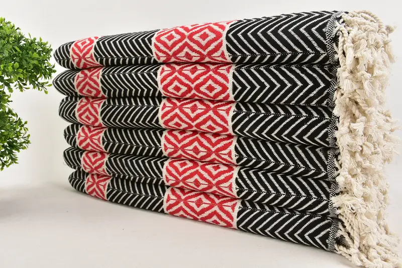 Lightweight Turkish towel, Monogram Turkish Towel, Personalized Turkish Towel, Organic Towel, 70x40 Cotton Chevron Towel, Wedding Gift For Bride - 3