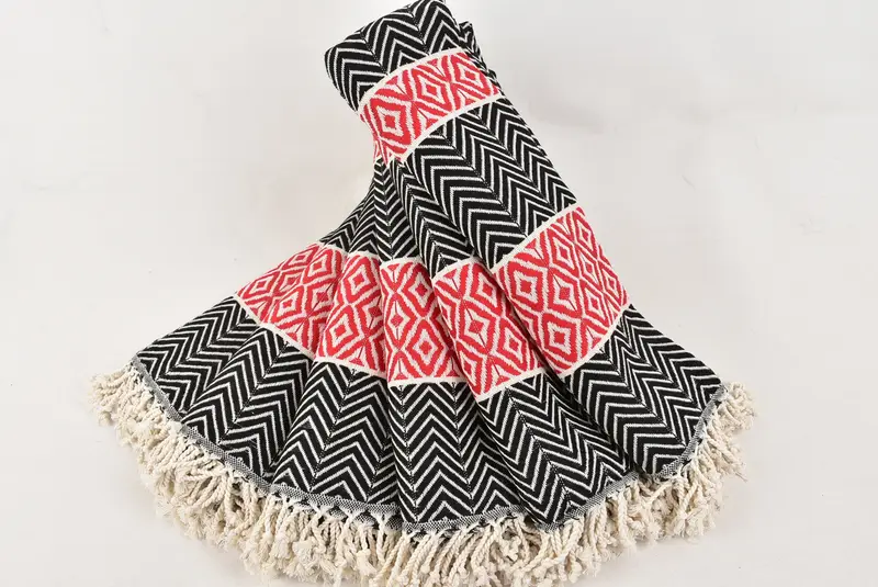 Lightweight Turkish towel, Monogram Turkish Towel, Personalized Turkish Towel, Organic Towel, 70x40 Cotton Chevron Towel, Wedding Gift For Bride - 4