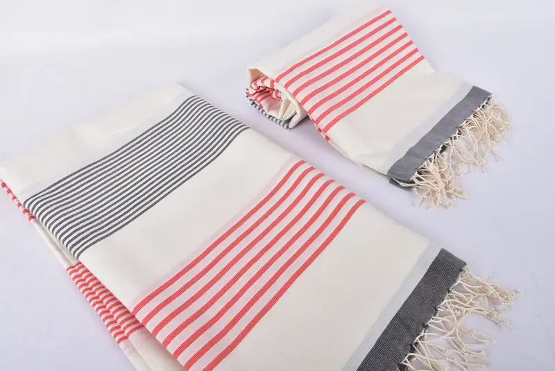 Monogram Beach Towel, Anniversary Gift For Her, Spooky Bachelorette Party Favors, Large Turkish Towel, Beach Towel Gift, 70x40 Cotton Striped Towel - 7